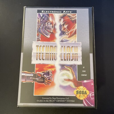 Technoclash (Sega Genesis, 1993) complete in box