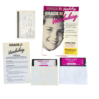 Grade A Vocabulary by SmartWork for Apple II GS, C, E, IBM PC Commodore 64 128