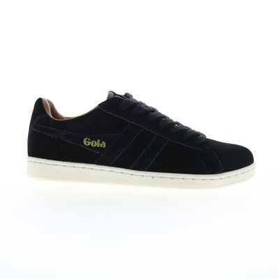 Gola Equipe Suede CLA495 Женские черные замшевые кроссовки на шнуровке Lifestyle 6