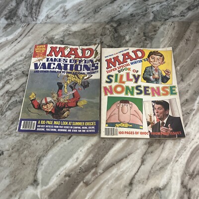 Vintage Winter 1982 & 1983 Mad Magazine Super Special Ronald Reagan Silly Nonsen