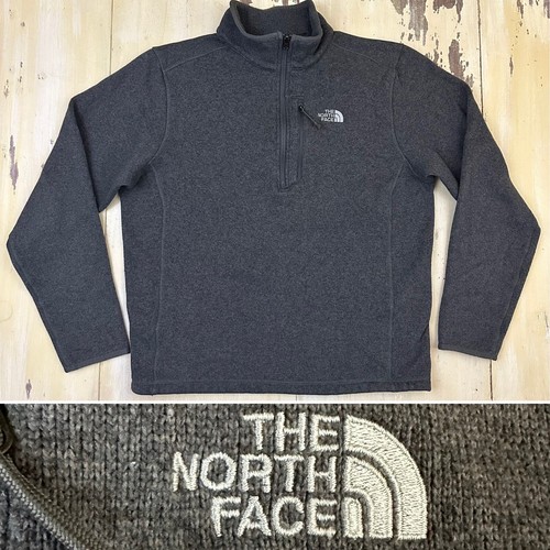 THE NORTH FACE - Charcoal Gray 1/2 Zip Sweater Sweatshirt