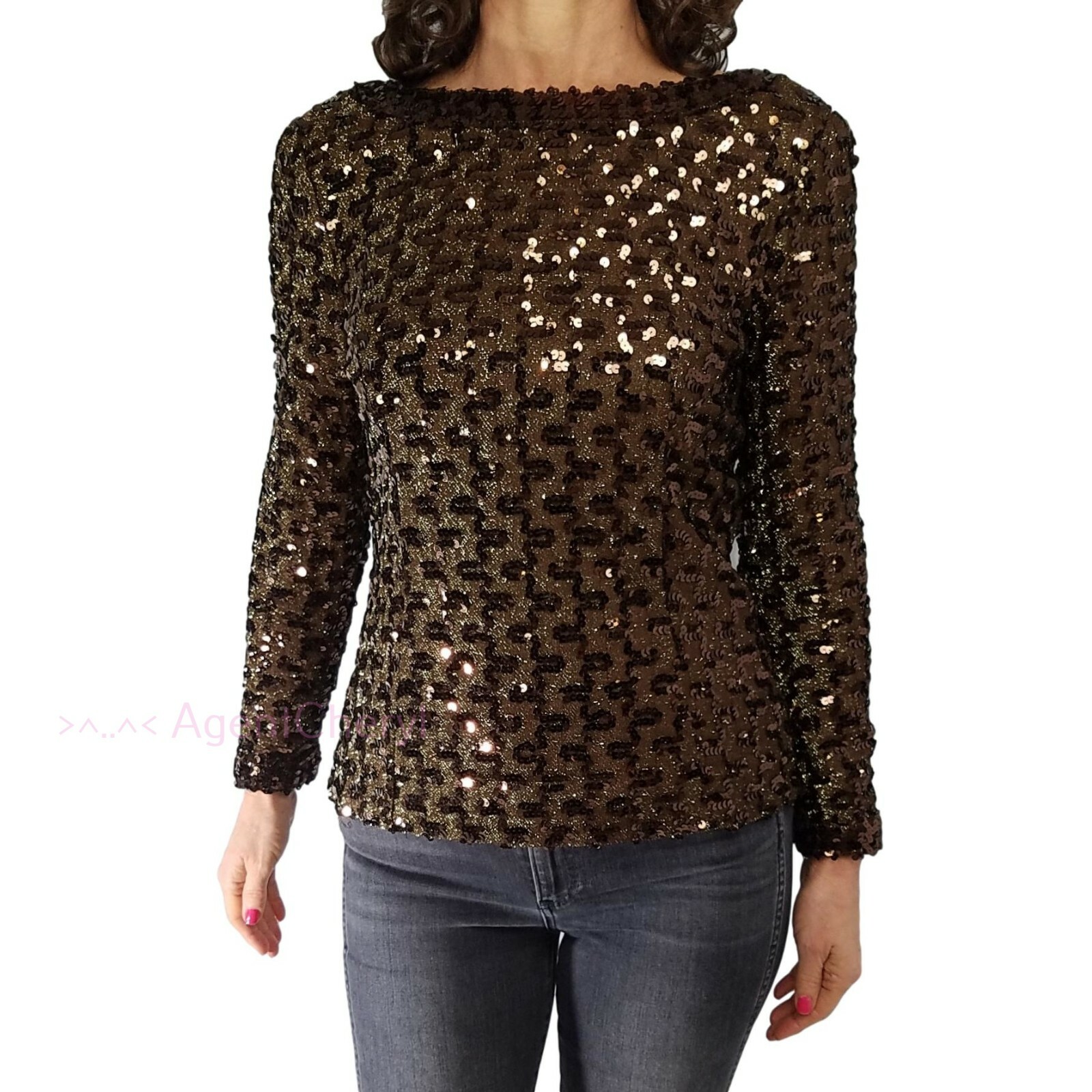 fitted sequin top