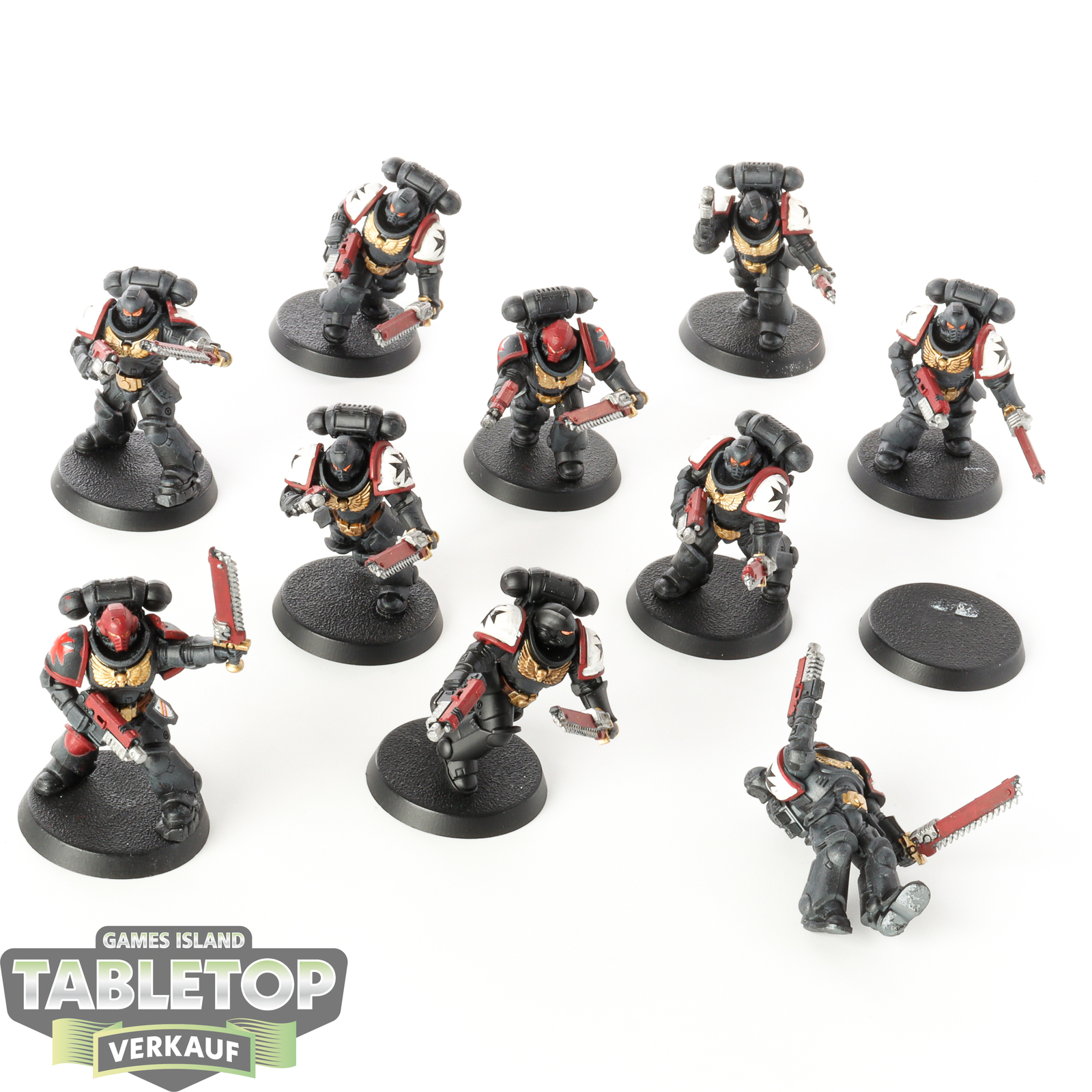 Black Templars - 10 Assault Intercessors - bemalt