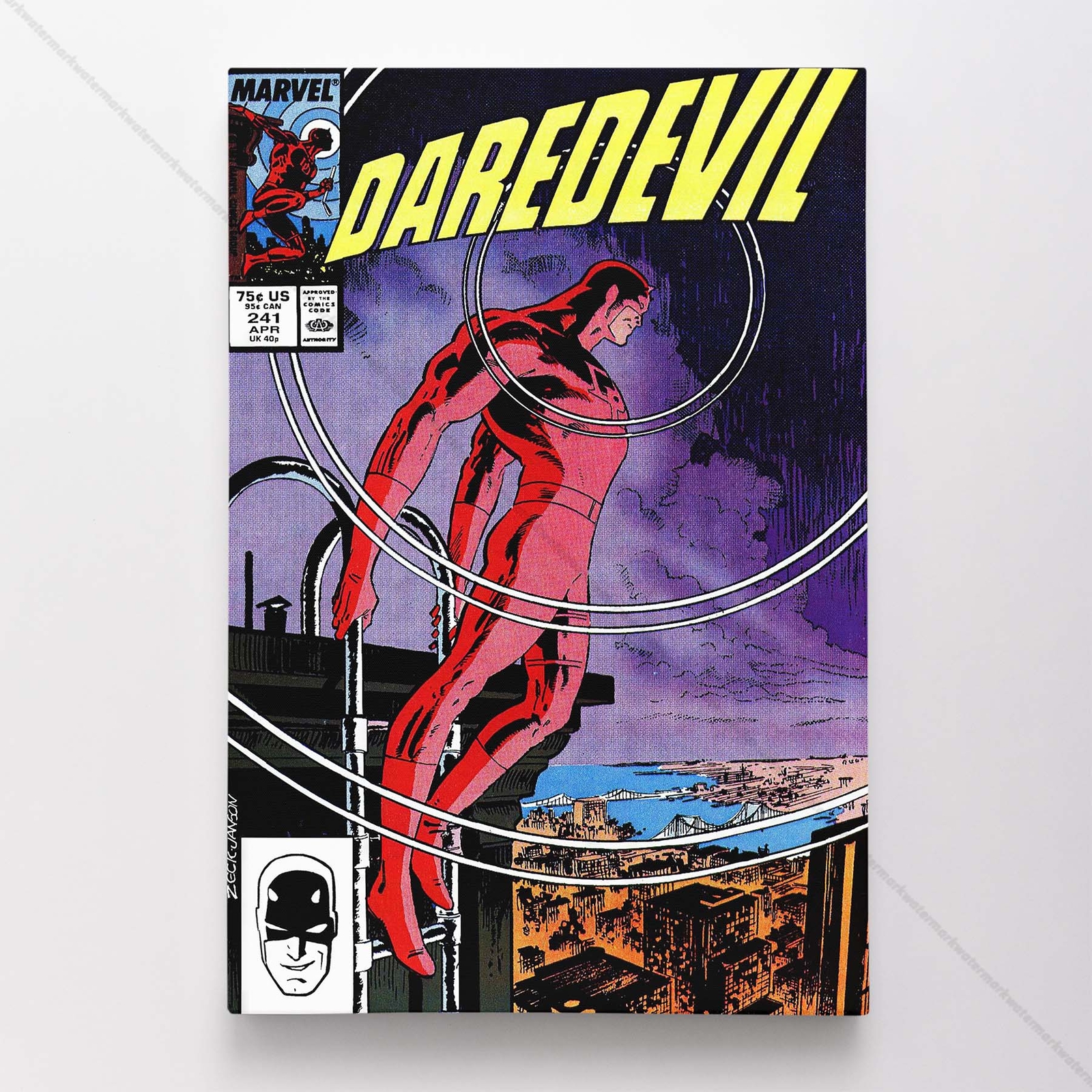Daredevil Poster Canvas Vol 1 #241 Comic Book Art Print