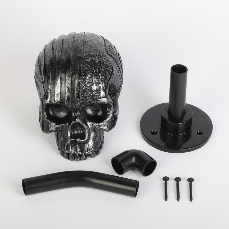 Motorcycle Skull Helmet Holder Office Decoration Wall Mount Rack & Jacket Hanger