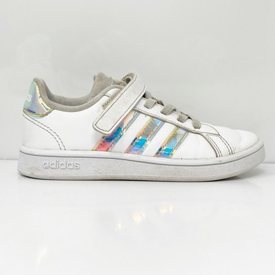 

Adidas Girls Grand Court FW1275 Белая повседневная обувь Кроссовки Размер 12K, Белый, Grand Court