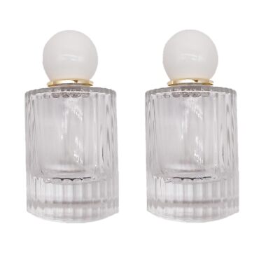 2PCS Glass Refillable Perfume Spray Bottle,Empty Small Portable Perfume Subpa...
