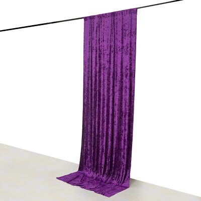 PURPLE 5 ft Premium Velvet Backdrop Curtain Party Wedding  Booth Decorations