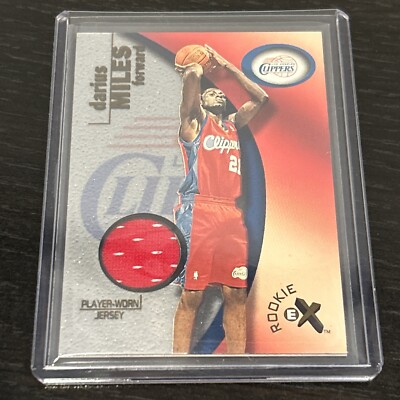 2000-01 EX Rookie Player Worn Jersey 40/1000 Darius Miles #106 Rookie RC  
