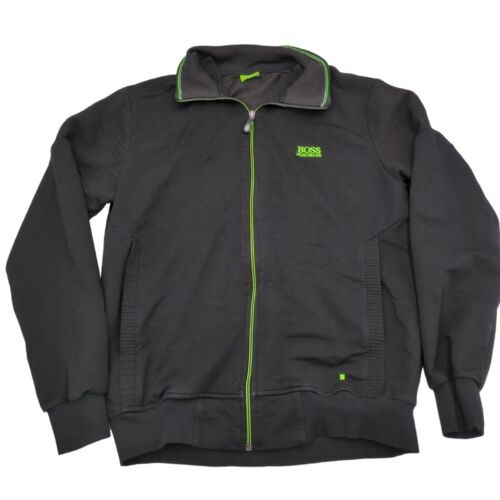 Hugo Boss Mens Track Jacket Medium Black Tracksuit Top Zip Hugo Boss Mens Track Jacket Medium Black Tracksuit Top Zip
