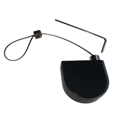 Warensicherung ( Pullbox ) mit ausziehbarem Drahtseil (80 cm) und Öse, inklusive