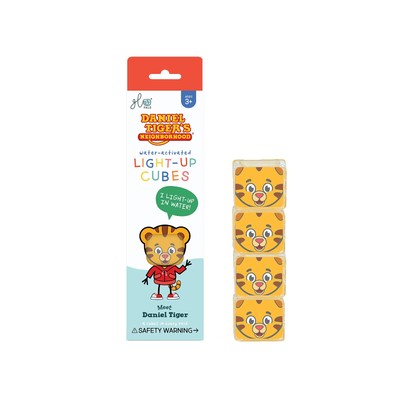 X Daniel Tiger's Neighborhood Wateractivated Lightup Cubes For Sensory Play