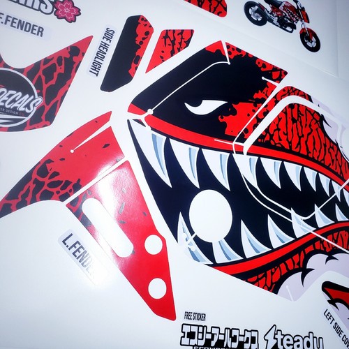 Grom MSX125 Graphics The Shark RED Decal Sticker Kit 2021 2022 2023