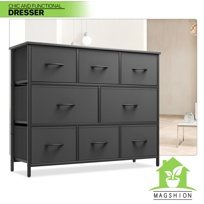 8-Tier Drawers Dresser Fabric Chest of Drawers Organizer Storage Bedroom