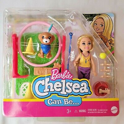 Barbie Chelsea Can Be Dog Trainer Doll Playset Brand New Kids Toy Girls NEW