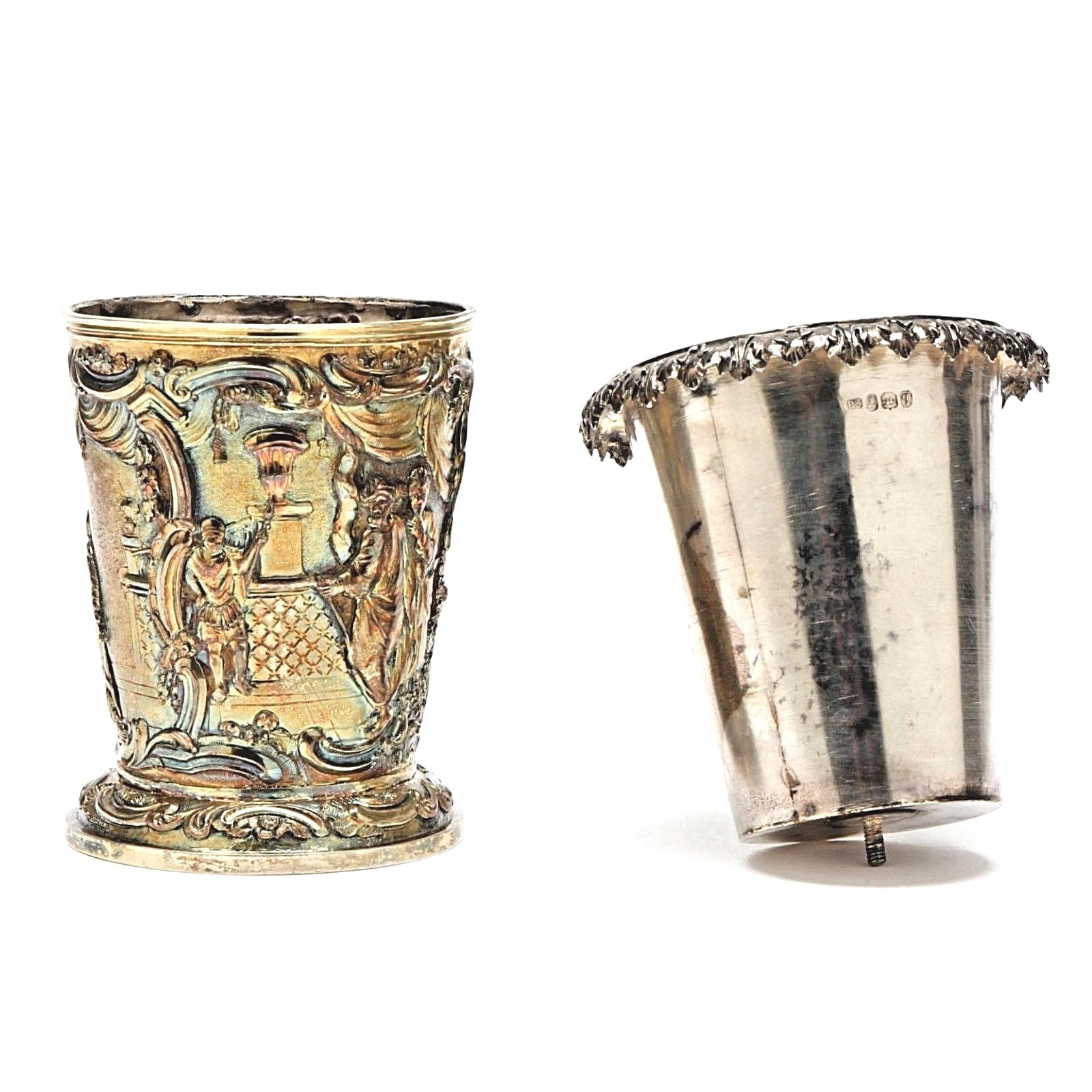 Antique Sterling Silver Gilt Beaker by PAUL STORR