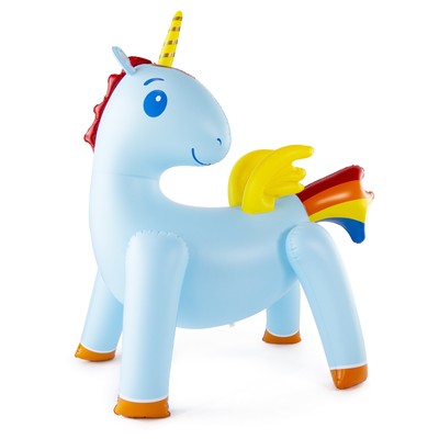 JumpOff Jo - Making Rainbows Unicorn Lawn Sprinkler - Inflatable Water Toy