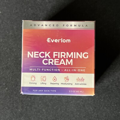 Everlom Neck Firming Cream Anti-Wrinkle Moisturizing Repairing 2.2oz Exp 04/2026