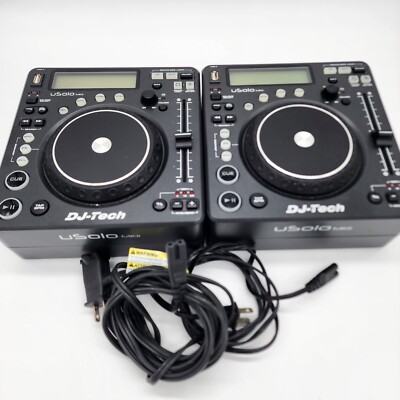Pair of DJ-Tech U Solo MKII - Compact Twin USB Player and Controllers