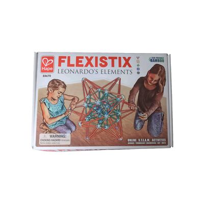 Flexistix  (Hape) Leonardo s Elements Construction Toy, STEM Toys,