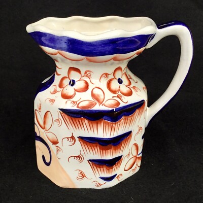Imari Blue Mandalay Colour with Lion Handle c Lovely Vintage Rare Ironstone Hydra Jug 1800/'s