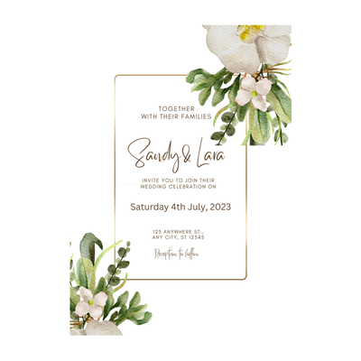 Editable Electronic Wedding Invitation Template Digital Invite Electronic Evite