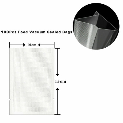 100x Kitchen Lebensmittel-Vakuumierbeutel Frischhaltebeutel Vacuum Sealer Bags