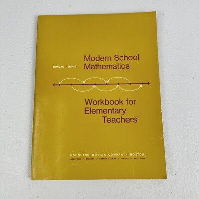 1967 Modern School Mathematics Workbook For Elementary Teachers Houghton Mifflin