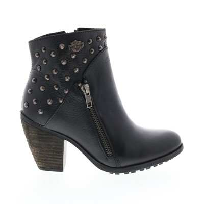 

Harley-Davidson Wexford D84125 Женские черные кожаные ботильоны и ботильоны, Черный, Harley-Davidson Wexford