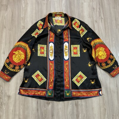 Fred David Women s Medusa Mythology Shirt Long Sleeve Blouse Plus Size 20 *Flaw
