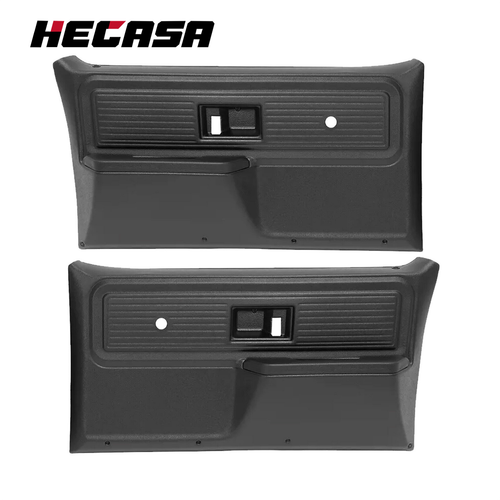 Black Inner Door Panels Left+Right For Chevrolet/ GMC Truck 1977 1978 1979 1980