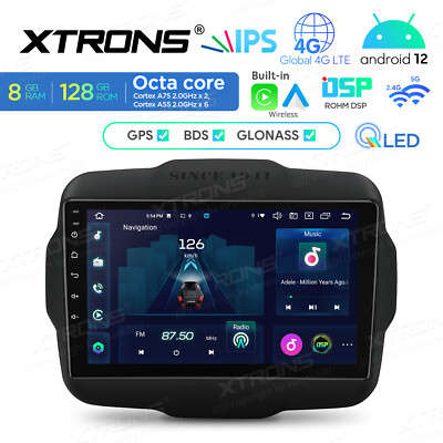 9'' QLED Android12 Car Play GPS Stereo Octa-Core 8+128GB 2K USB For Jeep Renagade