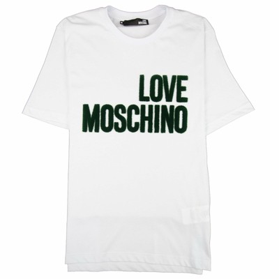 Love Moschino Grass Logo T-shirt White 