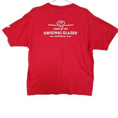 Krispy Kream Employee T Shirt Adult Extra Large Red Original Glazed Uniform Tee
