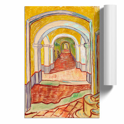 Corridor In The Asylum By Vincent Van Gogh Unframed Wall Art Poster Print Decor