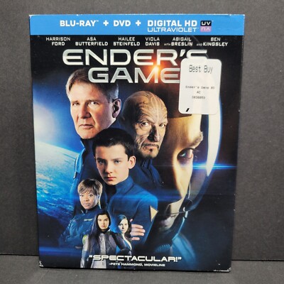 Ender's Game (Blu-ray, DVD + Digital) Harrison Ford, Ben Kingsley NEW & SEALED