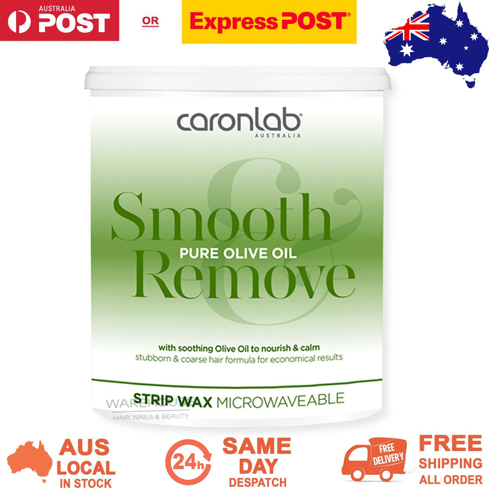 Caron Caronlab Pure Olive Oil Strip Wax Microwaveable 800g Waxing
