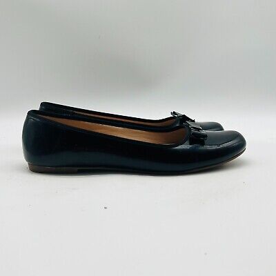 Elephantito Girls Shoes 5Y Black Patent Leather Ballet Flats Camille Dress