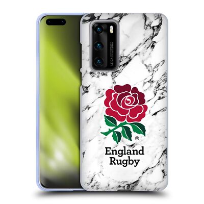 OFFICIAL ENGLAND RUGBY UNION MARBLE SOFT GEL CASE FOR HUAWEI PHONES 4