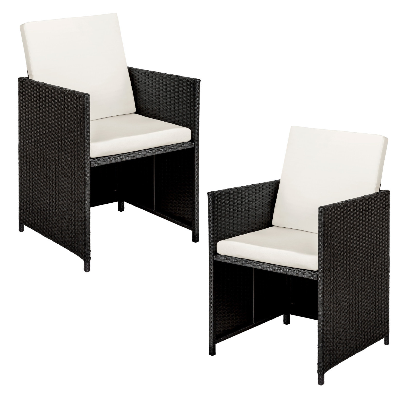 2er Set Rattansessel Rattanstuhl Polyrattan Stuhl Garten Terrasse Stuhle B Ware