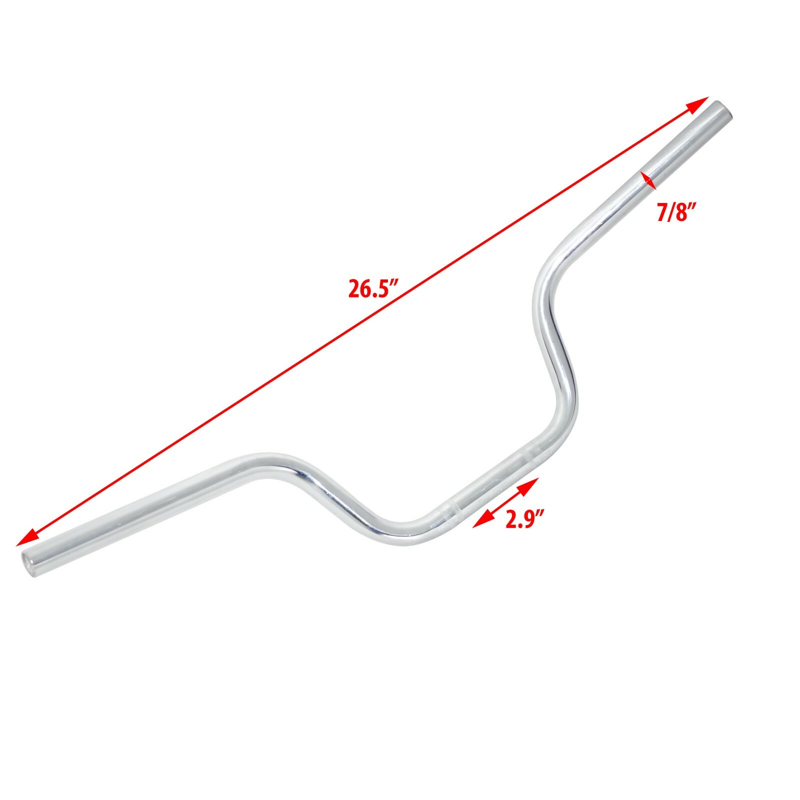 7/8" Handlebar Chrome Plated For Yamaha RX100 RD350 Motorcycle Universal Fit  