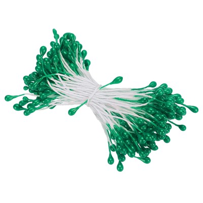 3mm Double Heads Flower Stamen, 150 Pcs Artificial Flower Stamen Pistil, Green