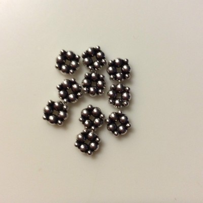 (8) New 925 Sterling Silver Bali Style Square Beads   7.5mm Metal Spacers