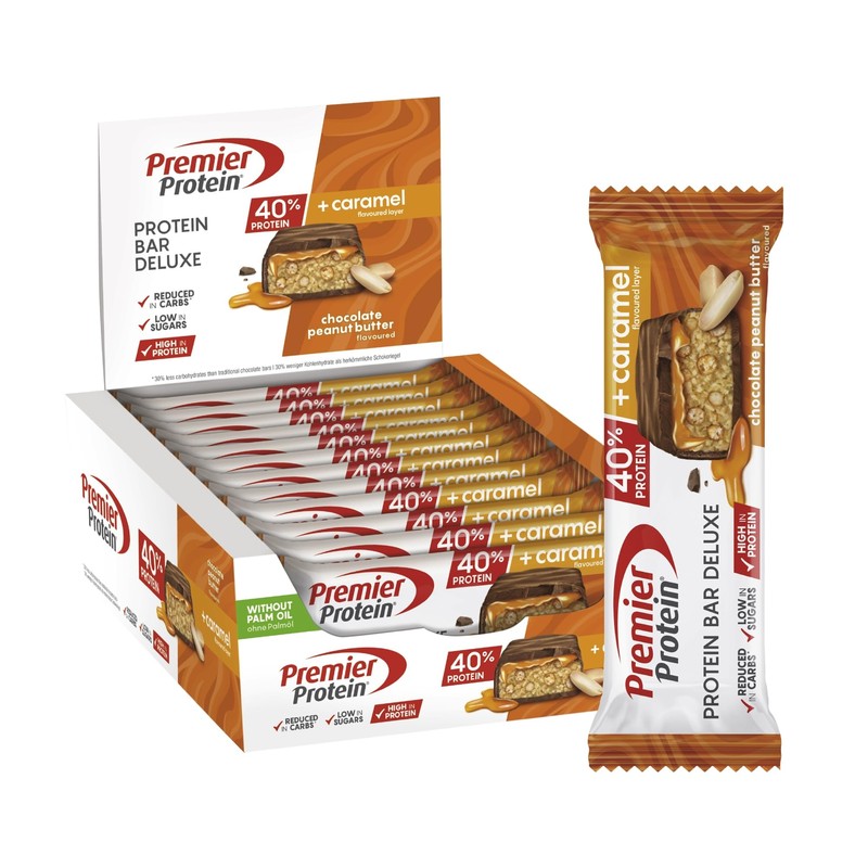 Premier Protein Bar Deluxe Chocolate Peanut Butter 12x50g - Haute Teneur En P...
