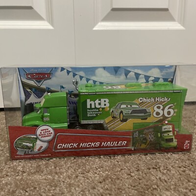 Disney Pixar CARS CHICK HICKS HAULER 1:55 TRUCK RARE VHTF SEMI TRAILER #86