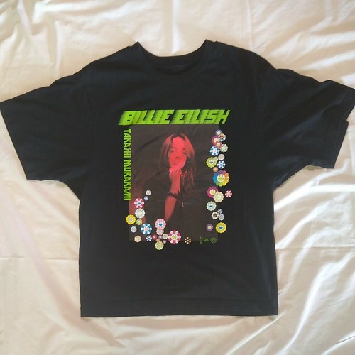 BILLIE EILISH ブラック Tシャツ Billie Eilish T Shirt Neon Logo Official Unisex Black Size S