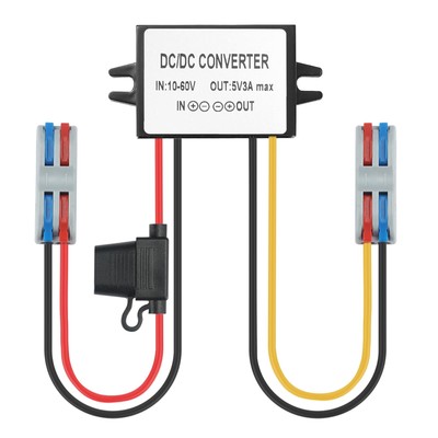 Voltage Reducer DC Converter 12V/24V/36V/48V to 5V3A Voltage step downTransfo...