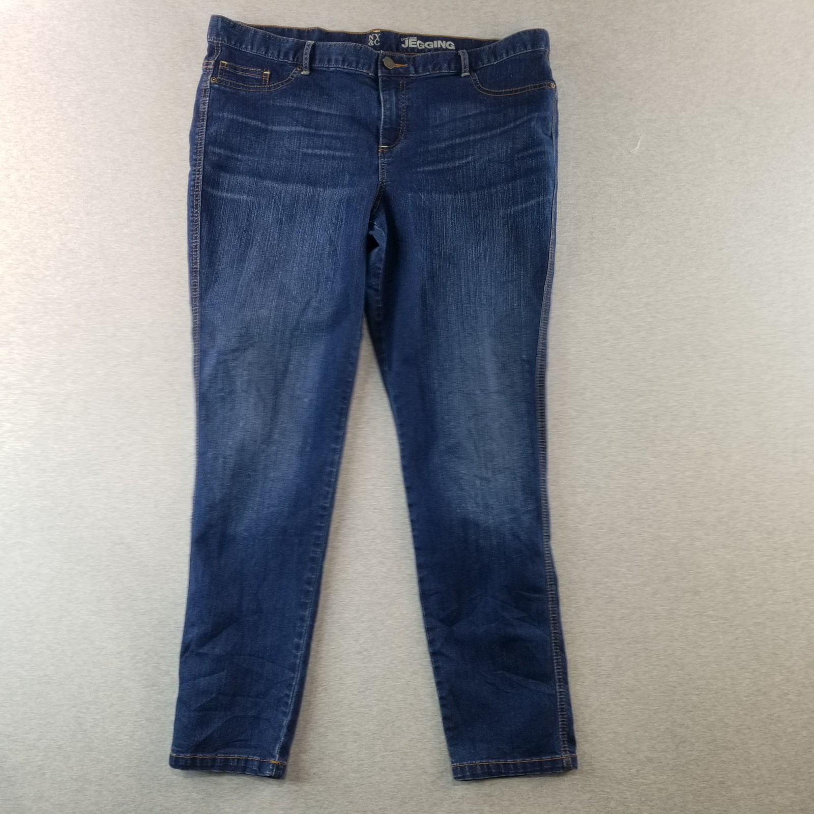 New York & Company Jeans Women's Sz 18 LowRise Jegging DarkWash Normcore Stretch