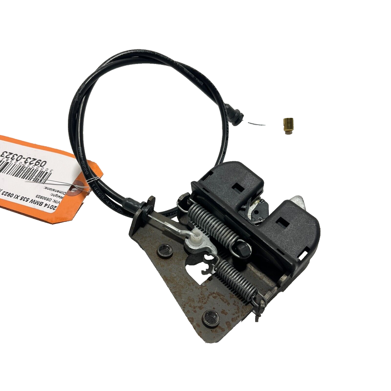 Used BMW 535i 2011-2016 F10 Rear Seat Left Driver Side Release Lock Latch & Cable OEM
