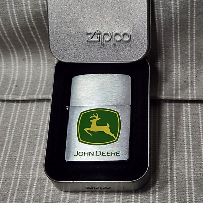 NEW! 2003 Zippo Lighter /w Case - JOHN DEERE ~ Unused! Unstruck! Unopened!